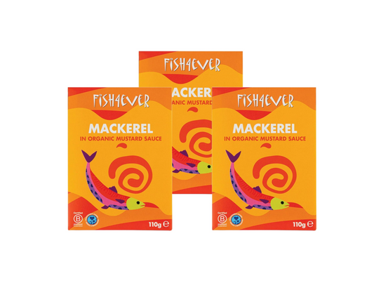 Fish4Ever | Mackerel in Organic Mustard Sauce, 110g (Pack of 3)