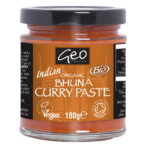 Geo Organics Bhuna Curry Paste Organic 180g (Pack of 6)