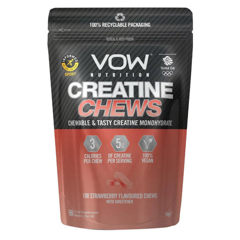 Vow Nutrition Creatine Chews Strawberry 198g (Pack of 6)