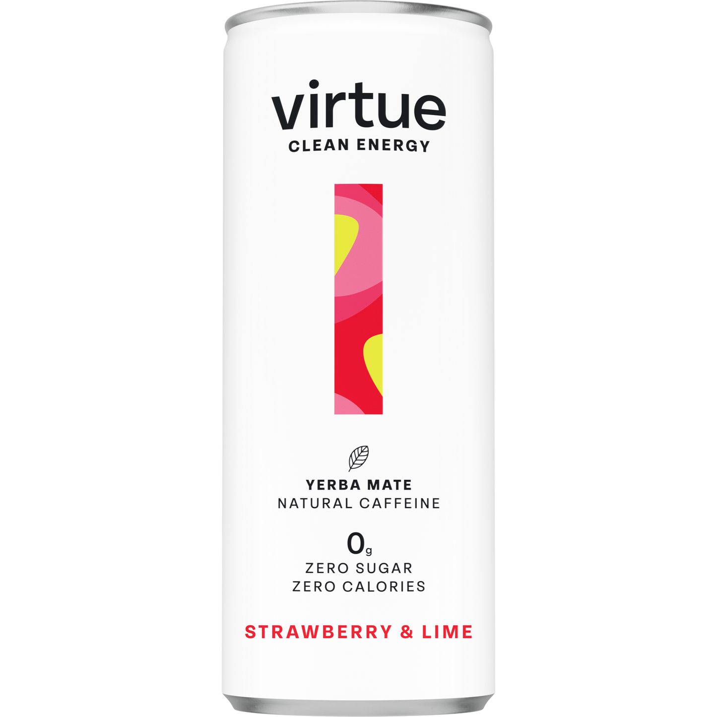 Virtue Drinks Yerba Mate (Clean Energy Drink) - Strawberry & Lime 250ml (Pack of 12)