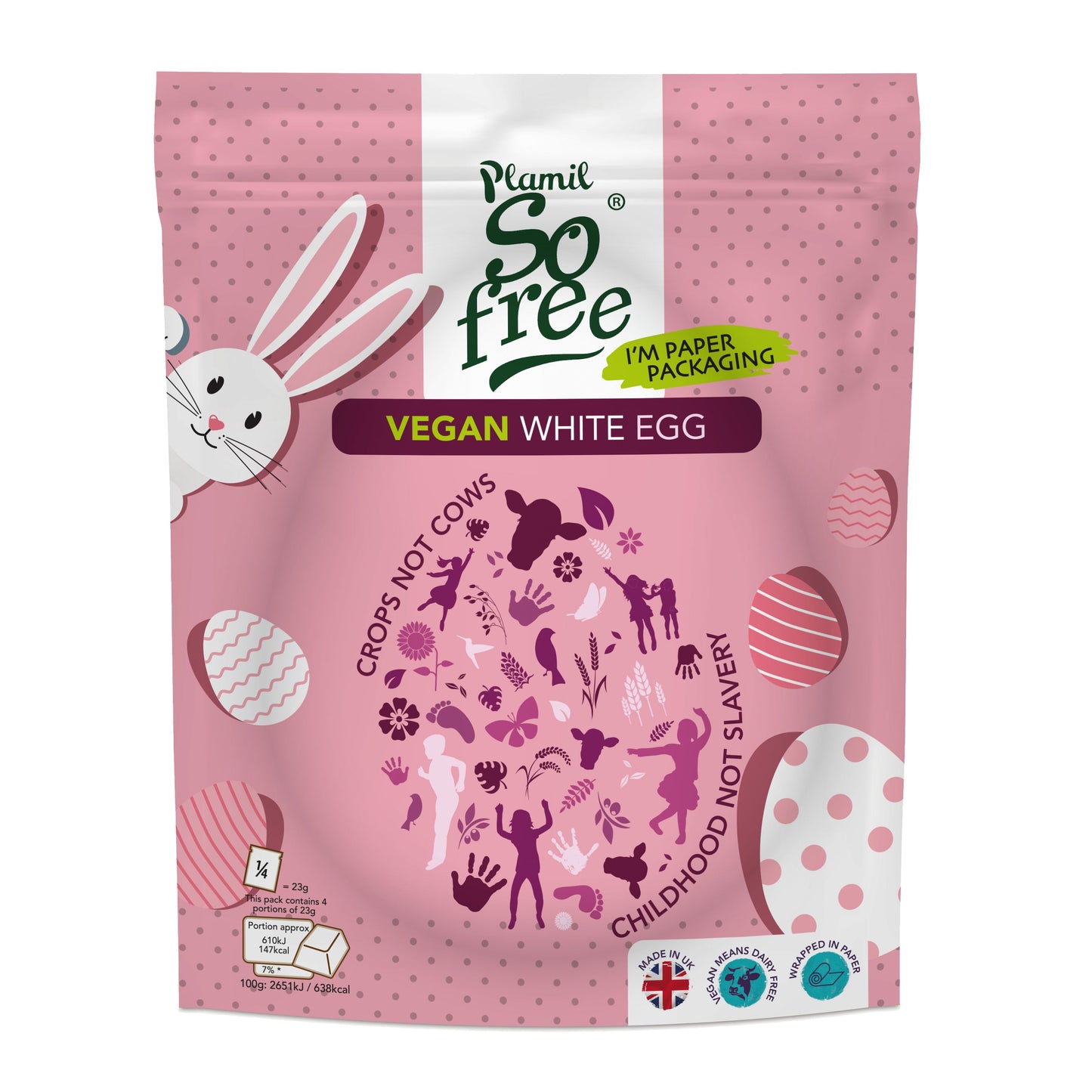 So Free White Chocolate Easter Egg 92g (Pack of 3)