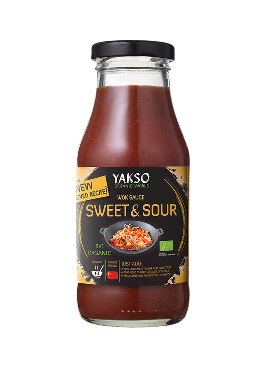 Yakso Organic Wok Sauce Sweet & Sour 240ml (Pack of 6)