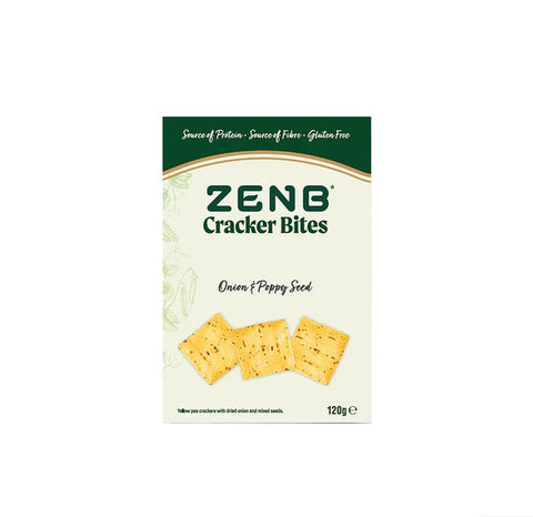 ZENB Onion & Poppy Crackers 120g (Pack of 16)
