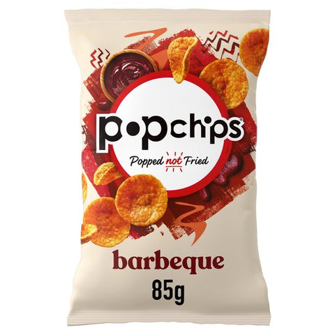 Popchips Barbeque Potato Snack 85g (Pack of 8)