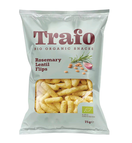 Trafo Lentil Flips Organic 75g (Pack of 6)