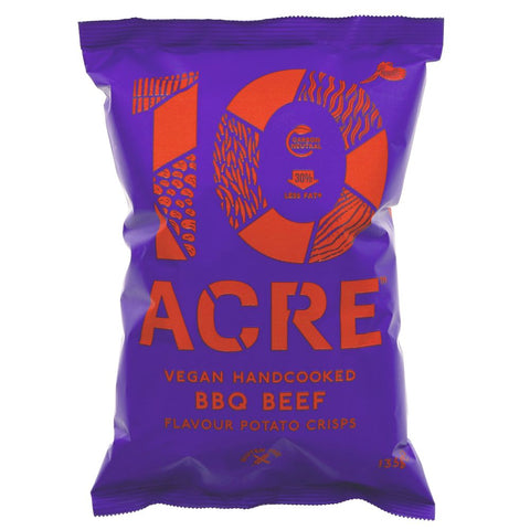 Ten Acre Crisps BBQ Beef Flavour Crisps 135g (Pack of 10)