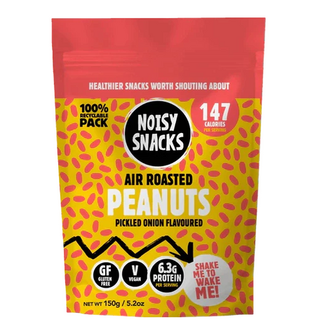 Noisy Snacks Peanuts Pickled Onion 150g (Pack of 6)