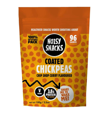 Noisy Snacks Coated Chickpeas Chip Shop Curry 100g (Pack of 7)