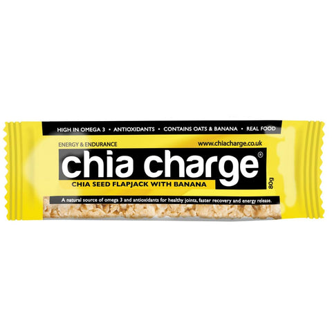 Chia Charge Banana Chia Seed Flapjack 80g (Pack of 20)