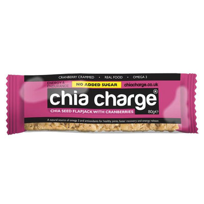 Chia Charge Cranberries Chia Seed Flapjack 80g (Pack of 20)