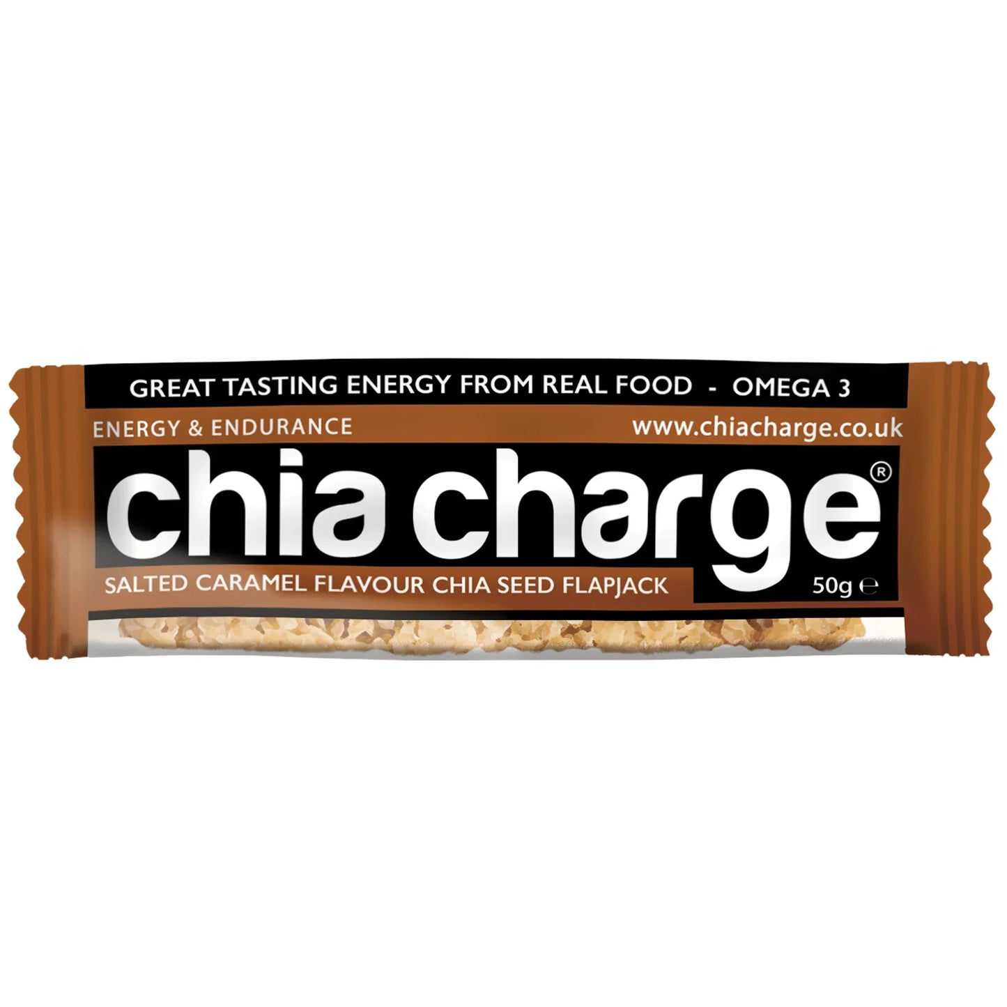 Chia Charge Salted Caramel Chia Seed Flapjack 80g (Pack of 20)