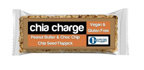 Chia Charge Vegan Peanut Butter Chocolate & Chia Flapjack 30g (Pack of 20)