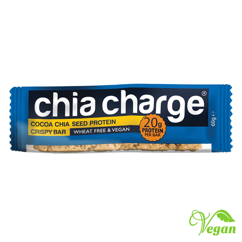 Chia Charge Cocoa Protein Crispy Bar 60g (Pack of 10)