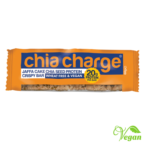 Chia Charge Jaffa Cake Protein Crispy Bar 60g (Pack of 10)