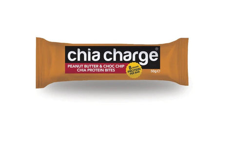 Chia Charge Protein Bite Peanut Butter & Choc Chip 50g (Pack of 12)