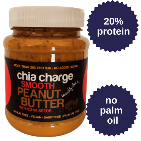 Chia Charge Peanut Butter With Chia Seeds Smooth 350g (Pack of 19)