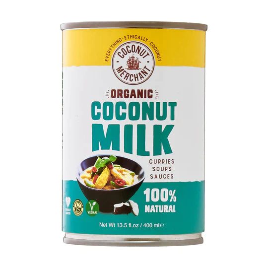 Coconut Merchant Organic Coconut Milk 400ml (Pack of 4)