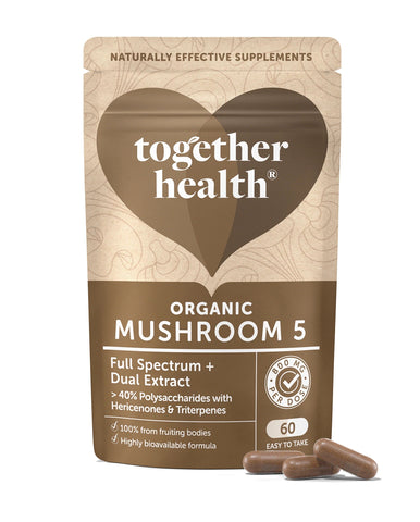 Together Health Organic Mushroom 5 60 Capsules (Pack of 5)