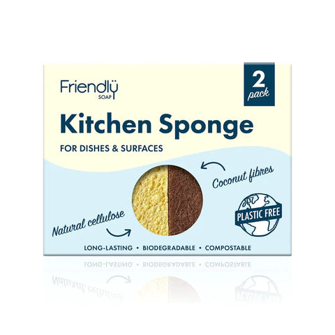 Friendly Soap Kitchen Sponge (2 pack) 24g (Pack of 6)