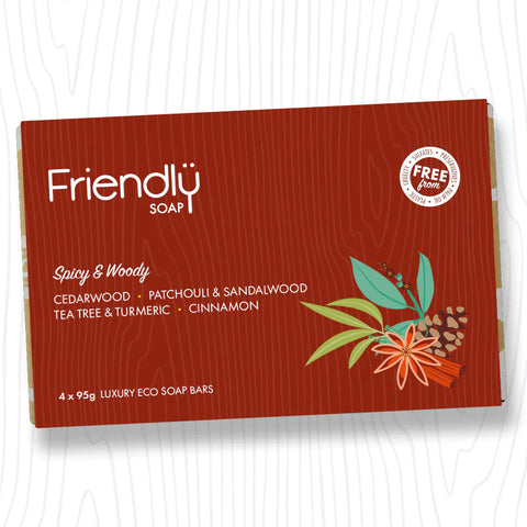 Friendly Soap Selection - Spicy & Woody 420g (Pack of 6)