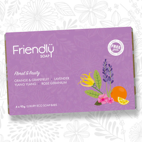 Friendly Soap Selection - Floral & Fruity 420g (Pack of 6)