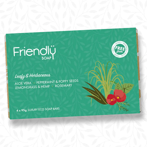 Friendly Soap Selection - Leafy & Herbaceous 420g (Pack of 6)