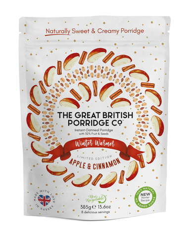 The GB Porridge Christmas Apple & Cinnamon 385g (Pack of 4)