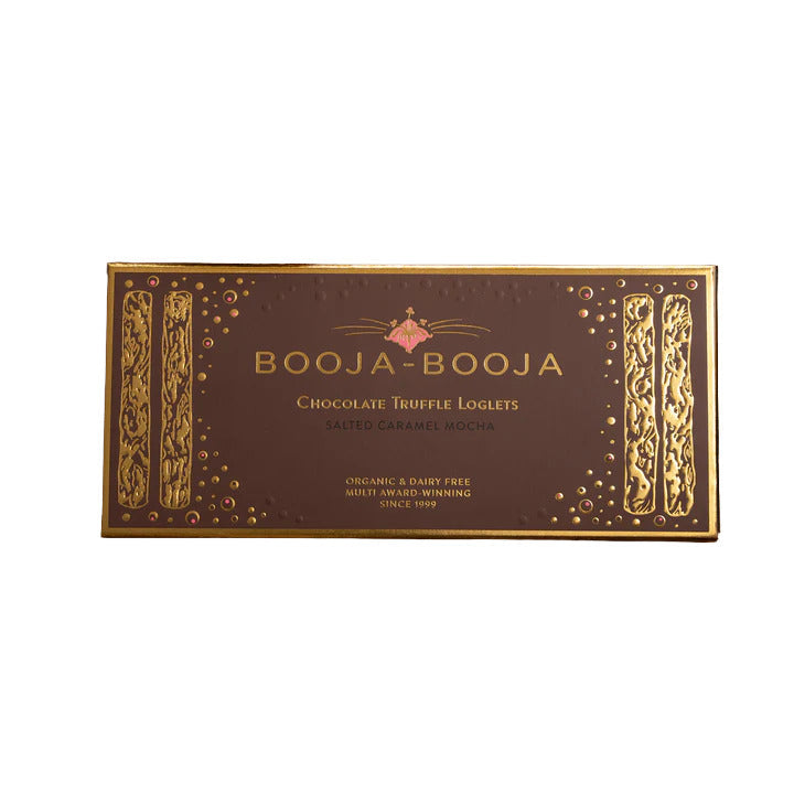 Booja-Booja Salted Caramel Mocha Truffle Loglets Organic 115g (Pack of 8)