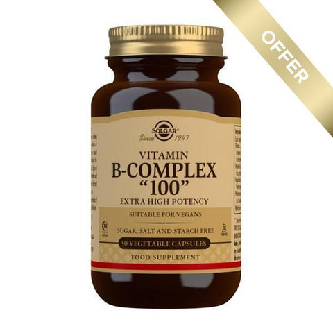Vitamin B-Complex "100" Extra High Potency 100 Vegetable Capsules