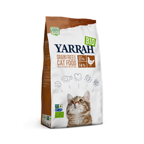 Yarrah Organic Cat Dry Food Grain free Chicken & Fish 800g (Pack of 6)