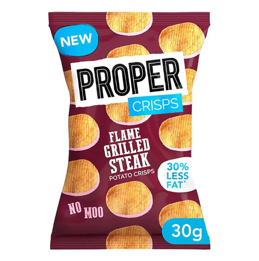 Proper Crisps Flame Grilled Steak 30g (Pack of 24)