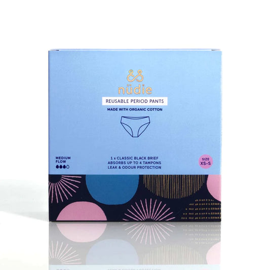 &Sisters Organic Cotton Period Pants Black Size XS / S 1pc (Pack of 6)