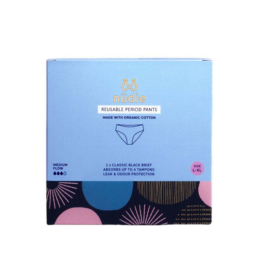 &Sisters Cotton Period Pants Black Size L / XL 1pc (Pack of 6)