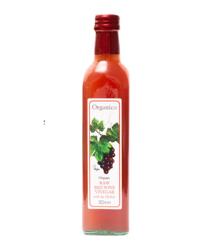 Organico Organic Raw Red Wine Vinegar 500ml (Pack of 12)