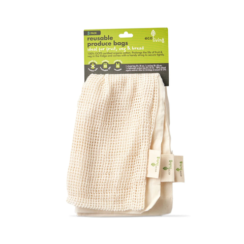 Ecoliving Reusable Produce Bag (3 Pack) 1pc (Pack of 50)