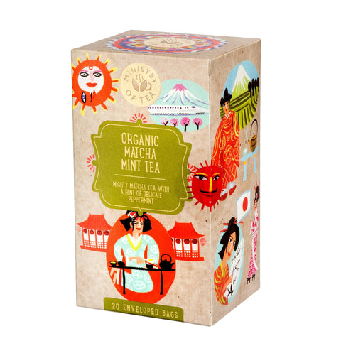 Ministry of Tea Organic Matcha Mint Tea 20 Bags (Pack of 6)