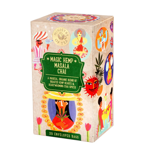 Ministry of Tea Organic Magic Hemp Masala Chai 20 Bags (Pack of 6)