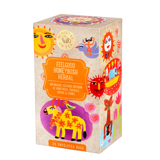 Ministry of Tea Organic Feelgood Honeybush Herbal 20 Bags (Pack of 6)