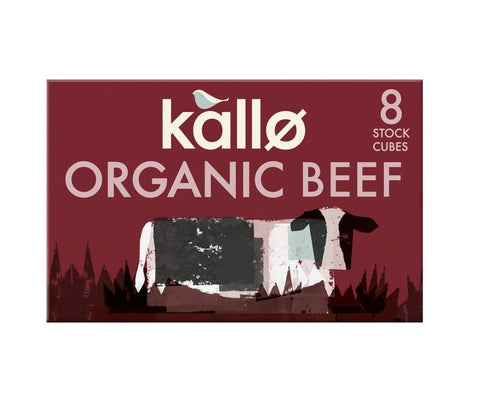 Kallo Organic Beef Stock Cubes 8 pack 88g (Pack of 12)