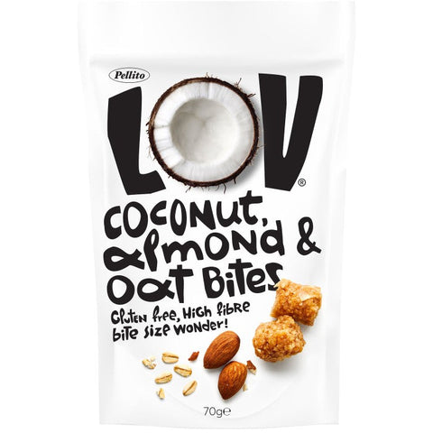 Pellito LOV Coconut Almond & Oat Bites 70g (Pack of 8)