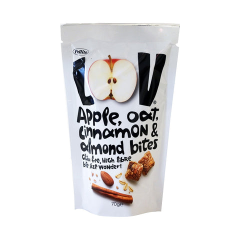 Pellito LOV Apple Oat Cinnamon & Almond Bites 70g (Pack of 8)