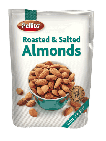 Pellito Almonds Roasted & Salted 100g (Pack of 14)