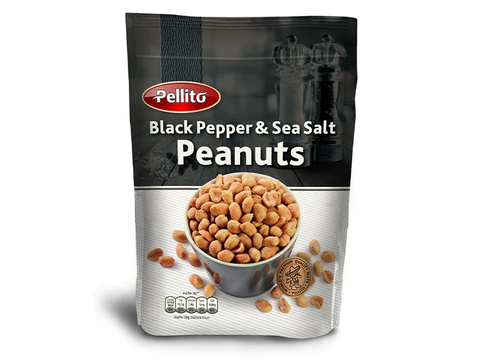 Pellito Peanuts Salt & Pepper 150g (Pack of 14)