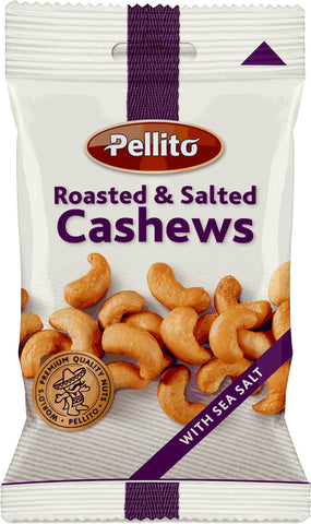 Pellito Cashews roasted & salted 40g (Pack of 30)