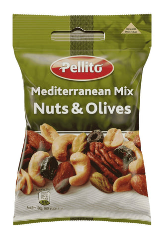 Pellito Mix Mediterranean Nuts & Olives 50g (Pack of 30)