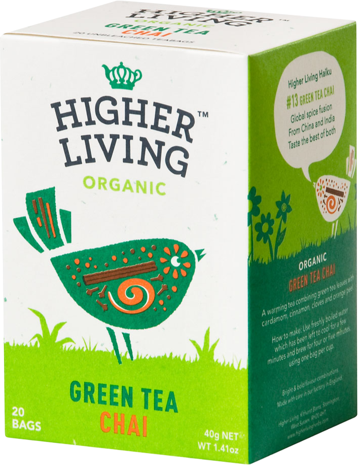 Higher Living Organic Green Tea Collection 20 Bags (Pack of 4)