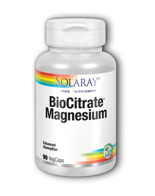 Solaray Biocitrate™ Magnesium - Enhanced Absorption - Lab Verified - 90 VegCaps