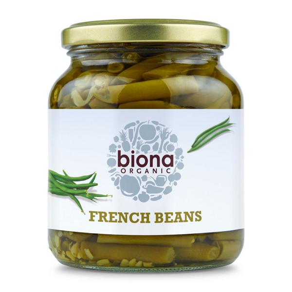 Biona French Beans Organic in Glass jars 340g (Pack of 6)
