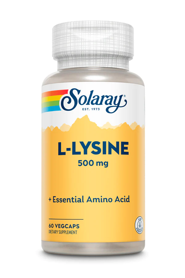 Solaray L-Lysine 500mg Plus Essential Amino Acid - Lab Verified 60 VegCaps