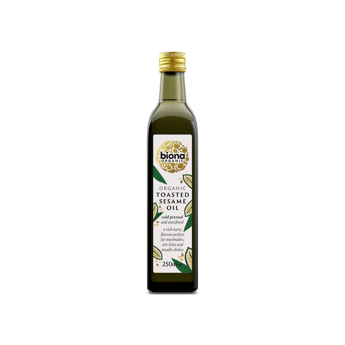 Biona Toasted Sesame Seed Oil Cold Pressed Organic 250ml (Pack of 6)